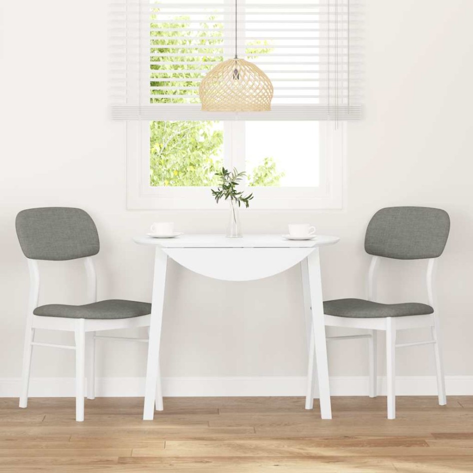 Sillas de comedor con cojines 2uds madera maciza blanco