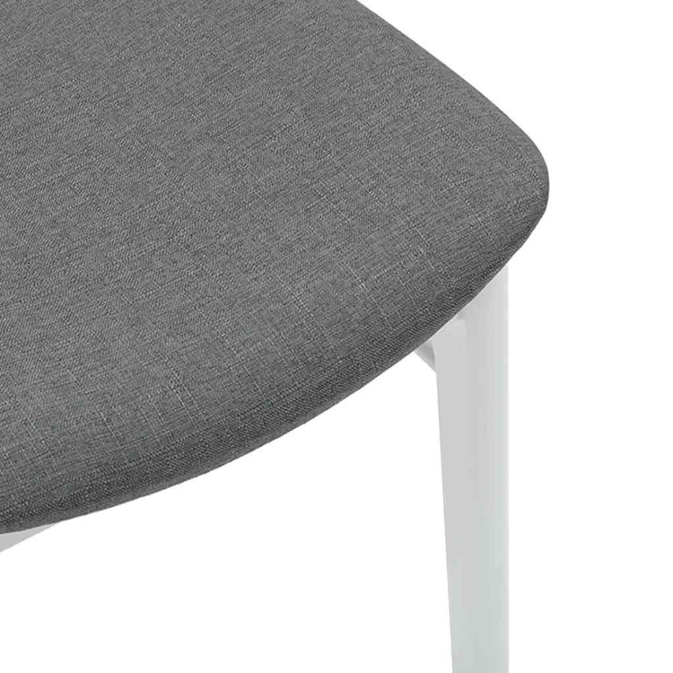 Sillas de comedor con cojines 2uds madera maciza blanco