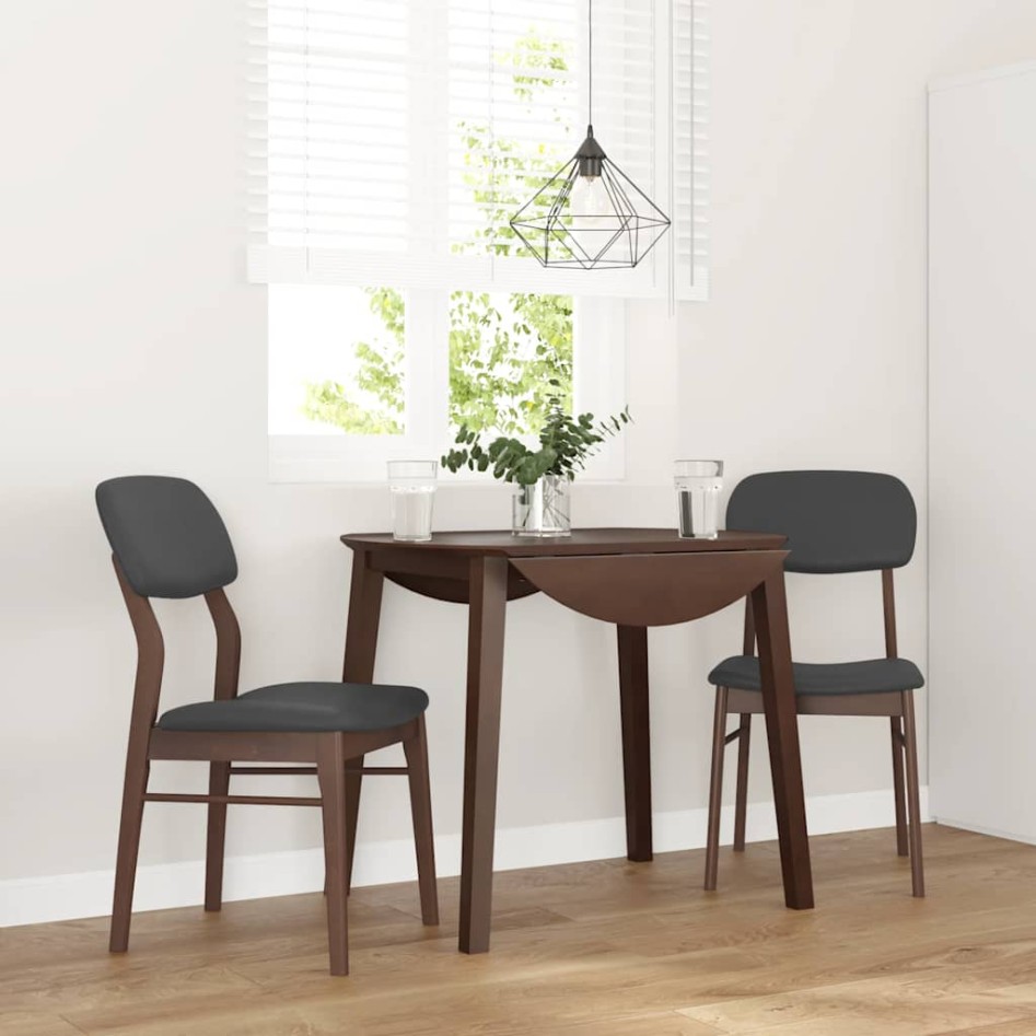 Sillas de comedor con cojines 2 uds madera maciza marrón