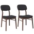 Sillas de comedor con cojines 2 uds madera maciza marrón