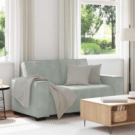 Sofá de 2 plazas de terciopelo gris claro 120