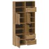 Armarios auxiliares 4 uds ODDA 40x24x79 cm Madera maciza