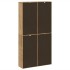 Armarios auxiliares 4 uds ODDA 40x24x79 cm Madera maciza