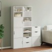 Armarios auxiliares 5 uds ODDA blanco 40x24x79 cm madera pino