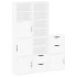 Armarios auxiliares 5 uds ODDA blanco 40x24x79 cm madera