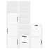Armarios auxiliares 5 uds ODDA blanco 40x24x79 cm madera