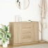 Aparador con cajones roble Sonoma 100,5x35x76
