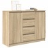 Aparador con cajones roble Sonoma 100,5x35x76