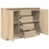 Aparador con cajones roble Sonoma 100,5x35x76