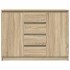Aparador con cajones roble Sonoma 100,5x35x76