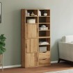 Armarios auxiliares 4 uds ODDA 40x24x79 cm Madera maciza pino