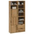 Armarios auxiliares 4 uds ODDA 40x24x79 cm Madera maciza