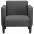 Sillón con reposabrazos gris oscuro 54 cm tejido de