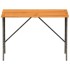 Mesa de jardín superficie de madera ratán PE gris 105x75x72