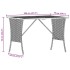 Mesa de jardín superficie de madera ratán PE gris 105x75x72