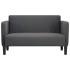 Sofá Loveseat gris oscuro 109 cm tejido de