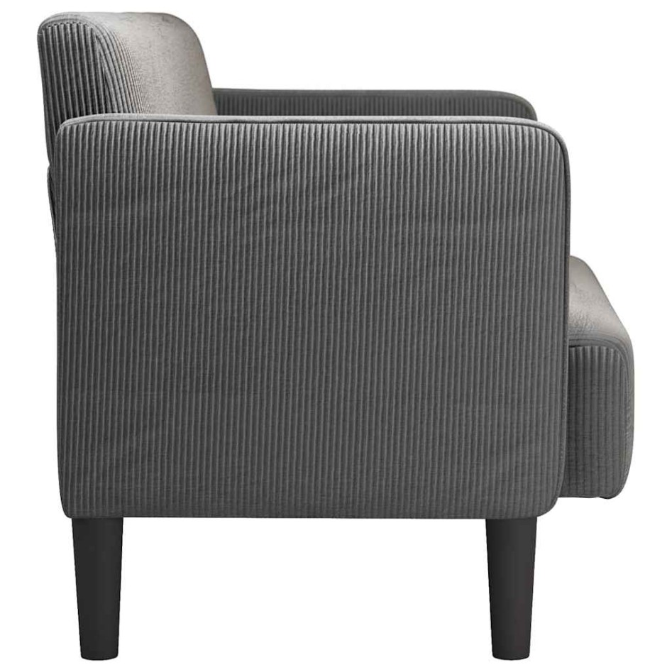 Sofá Loveseat gris oscuro 109 cm tejido de