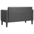 Sofá Loveseat gris oscuro 109 cm tejido de