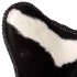 Silla mariposa de cuero auténtico negro y