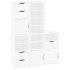 Armarios auxiliares 5 uds ODDA blanco 40x24x79 cm madera