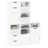 Armarios auxiliares 5 uds ODDA blanco 40x24x79 cm madera