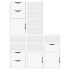 Armarios auxiliares 5 uds ODDA blanco 40x24x79 cm madera