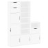 Armarios auxiliares 5 uds ODDA blanco 40x24x79 cm madera