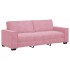 Sofá de 3 plazas terciopelo rosa 180