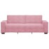 Sofá de 3 plazas terciopelo rosa 180