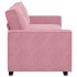 Sofá de 3 plazas terciopelo rosa 180