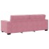 Sofá de 3 plazas terciopelo rosa 180