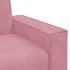 Sofá de 3 plazas terciopelo rosa 180
