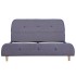 Estructura de cama sin colchón de tela gris claro 135x190