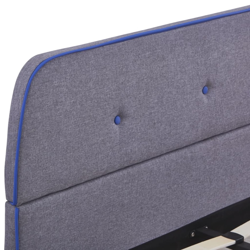 Estructura de cama sin colchón de tela gris claro 135x190