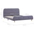 Estructura de cama sin colchón de tela gris claro 135x190