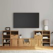 Muebles de TV 5 uds. con almacenaje ODDA madera maciza pino