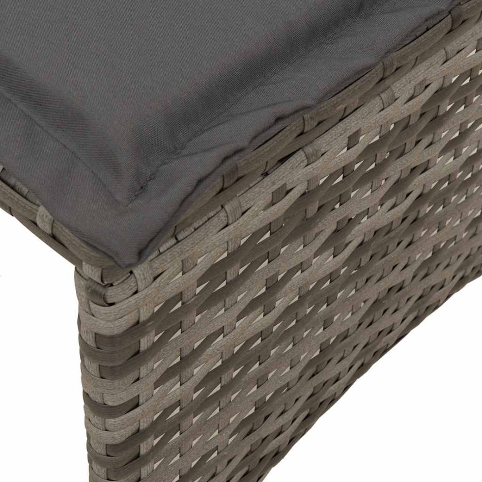 Juego de sofás jardín con cojines 5 pzas ratán sintético