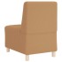 Sillón de sofá beige 55 cm tejido imitación lana