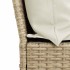 Juego de sofás de jardín con cojines beige 3 pzas ratán