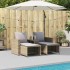 Set de muebles de jardín con cojines apilables 5 pzas