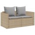 Set de muebles de jardín con cojines apilables 5 pzas
