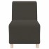 Sillón de sofá gris oscuro 55 cm tejido imitación lana