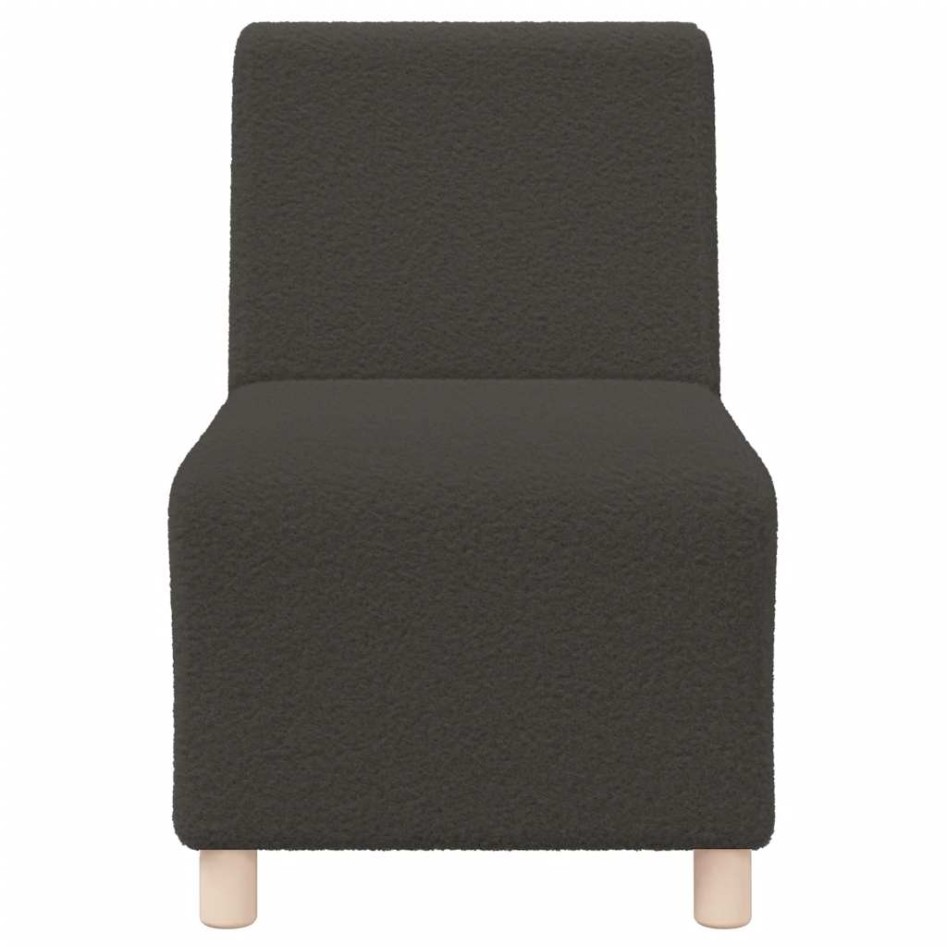Sillón de sofá gris oscuro 55 cm tejido imitación lana