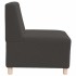 Sillón de sofá gris oscuro 55 cm tejido imitación lana