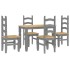 Juego de comedor Panama 5 pzas madera maciza de pino