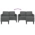 Sofá de 2 plazas con chaise longue en forma L gris oscuro