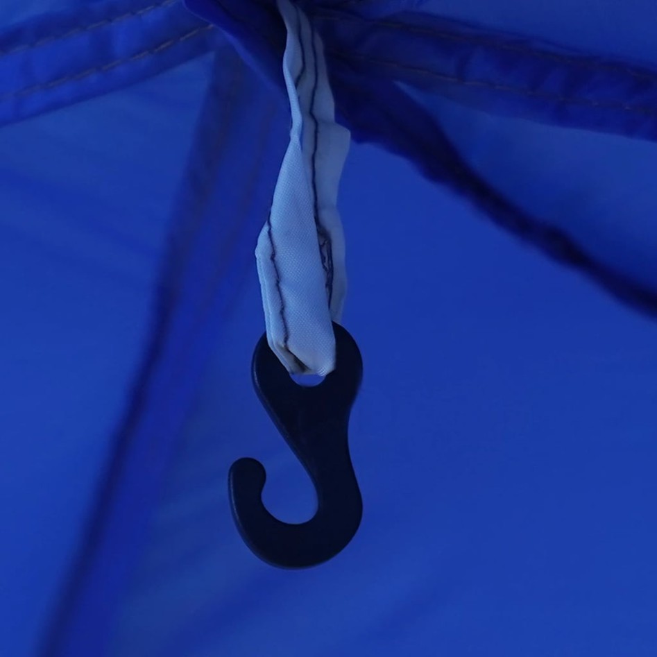 Tienda de fiesta impermeable azul