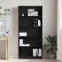 Estantería de madera de roble negro 80x24x176