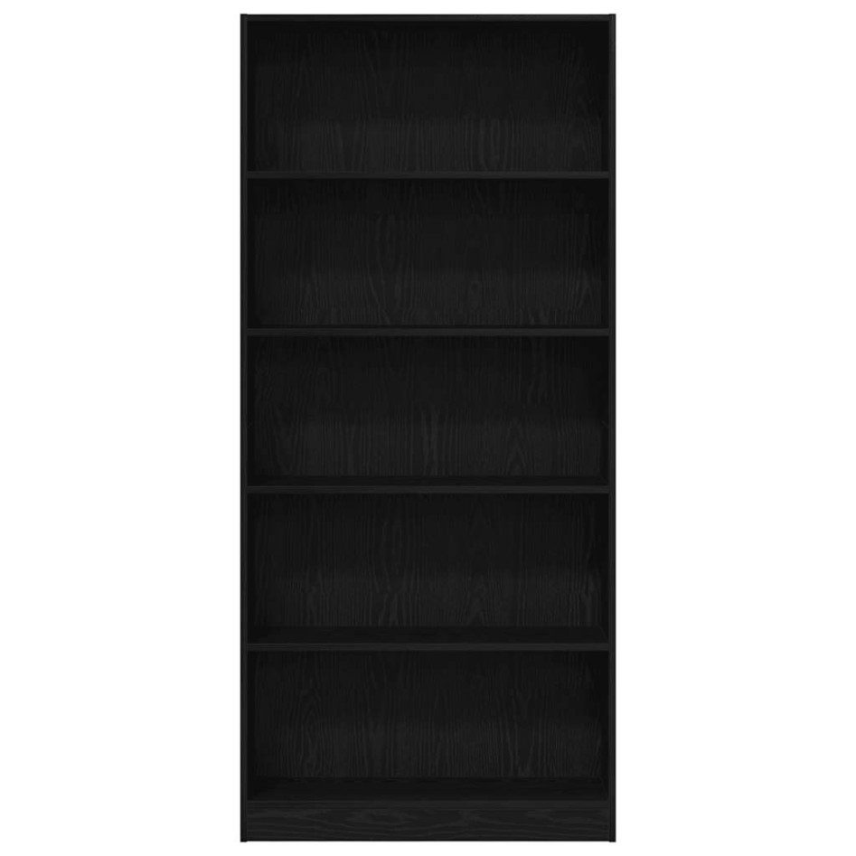 Estantería de madera de roble negro 80x24x176