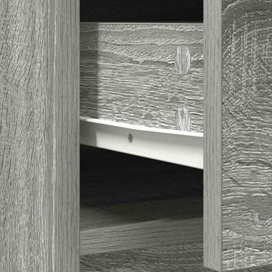 Aparador con cajones y puertas gris Sonoma 73x31x90